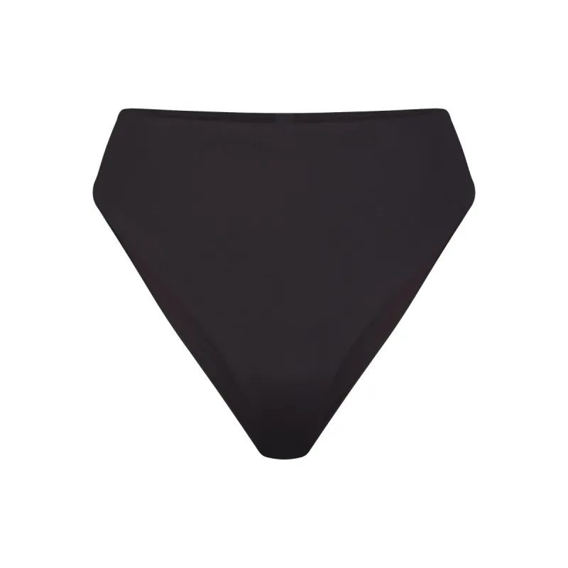 SIGNATURE SWIM MID WAIST BOTTOM | ONYX sold by SKIMS