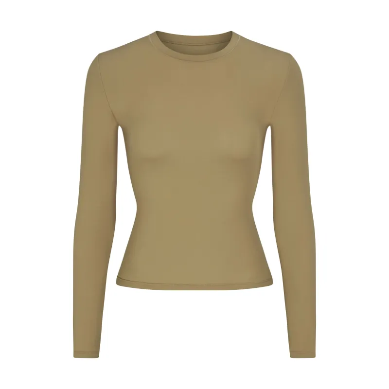 FITS EVERYBODY LONG SLEEVE T-SHIRT | KHAKI sold by SKIMS