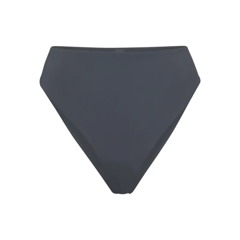 SIGNATURE SWIM MID WAIST BOTTOM | GUNMETAL sold by SKIMS