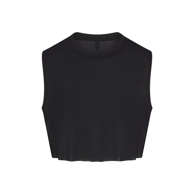 KIM'S SLEEP SUPER CROPPED TANK | ONYX made by SKIMS