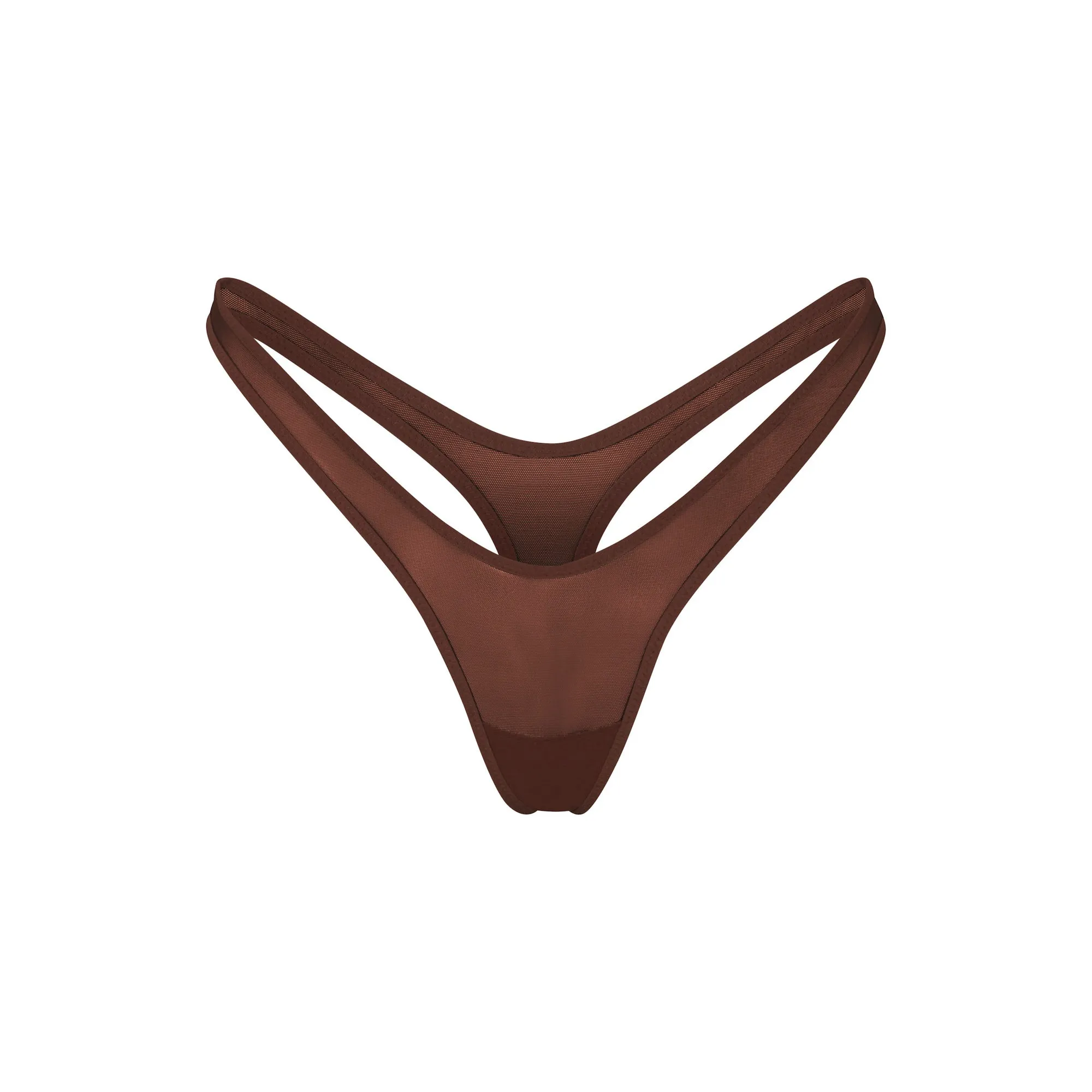 ULTRA FINE MESH MICRO DIPPED THONG | MAHOGANY sold by SKIMS