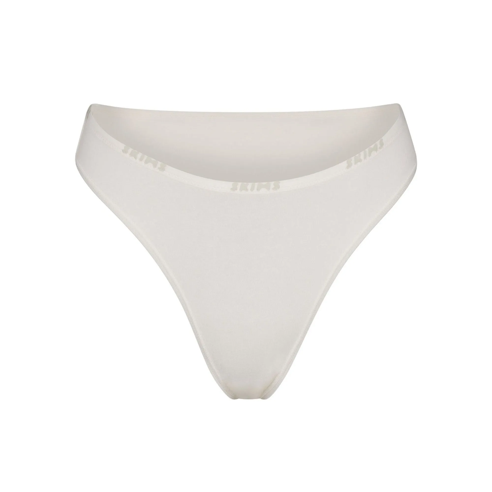 COTTON LOGO HIGH LEG BIKINI | MARBLE sold by SKIMS