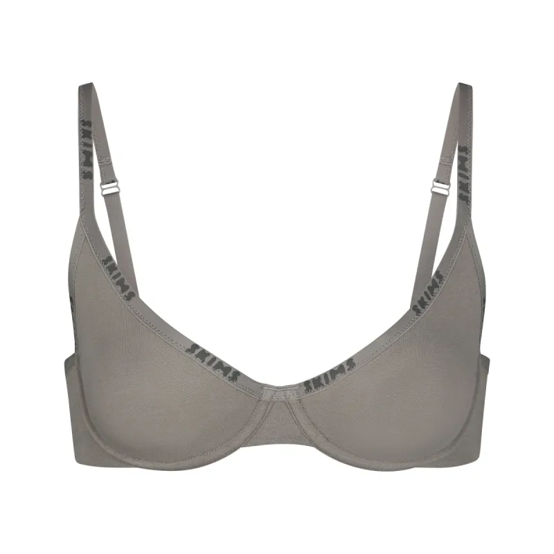 COTTON LOGO DEMI BRA  | SMOKE sold by SKIMS