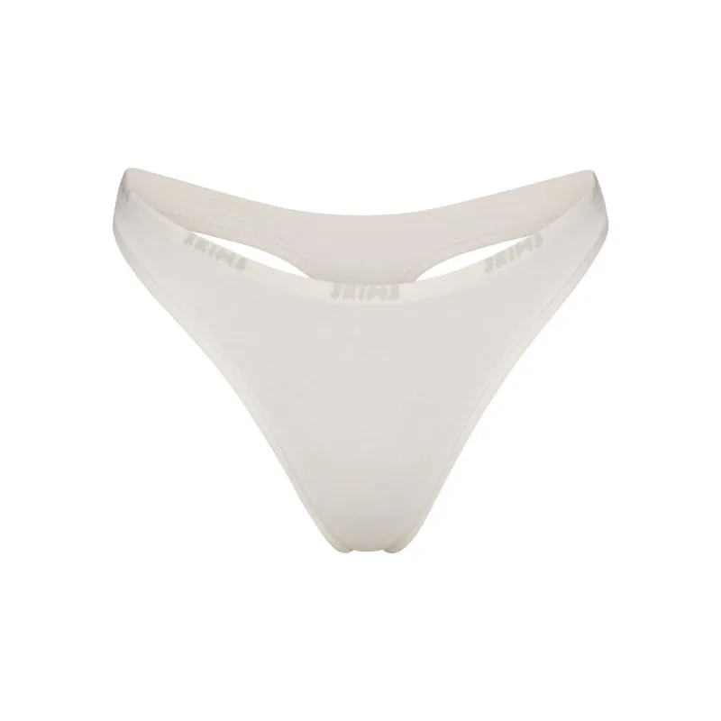 COTTON LOGO DIPPED THONG | MARBLE sold by SKIMS