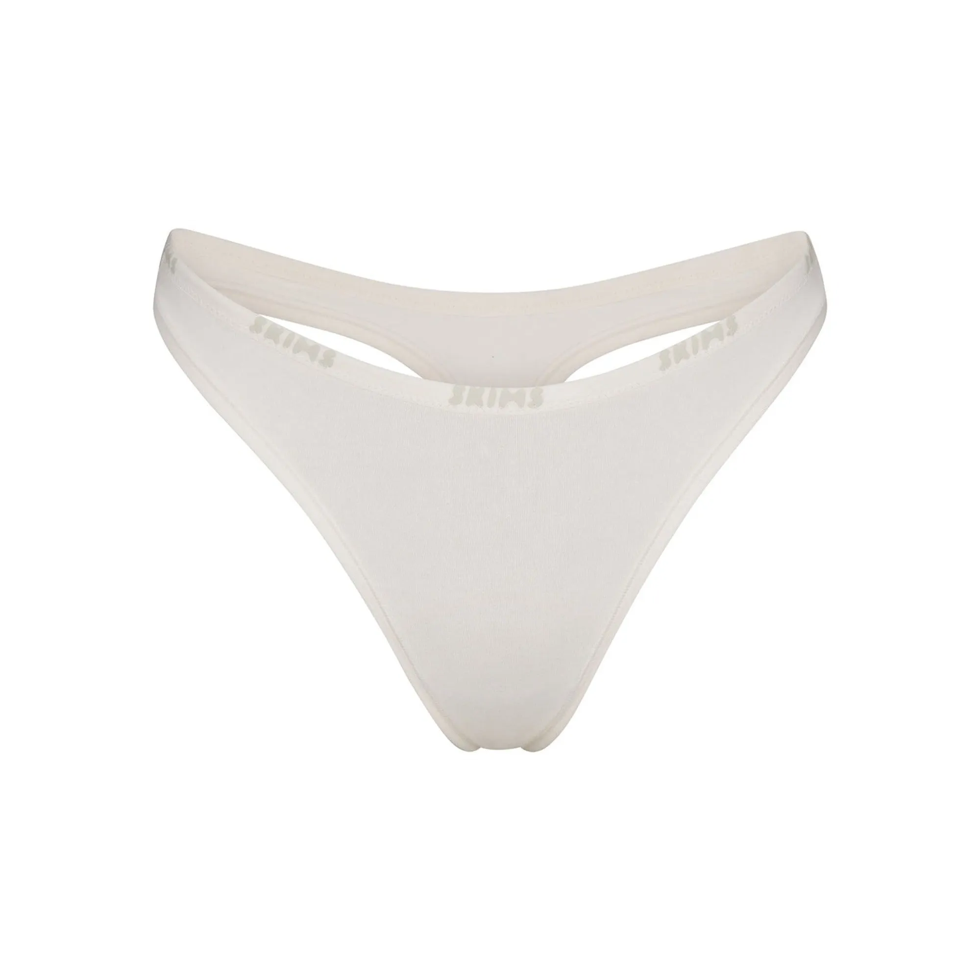 COTTON LOGO DIPPED THONG | MARBLE sold by SKIMS