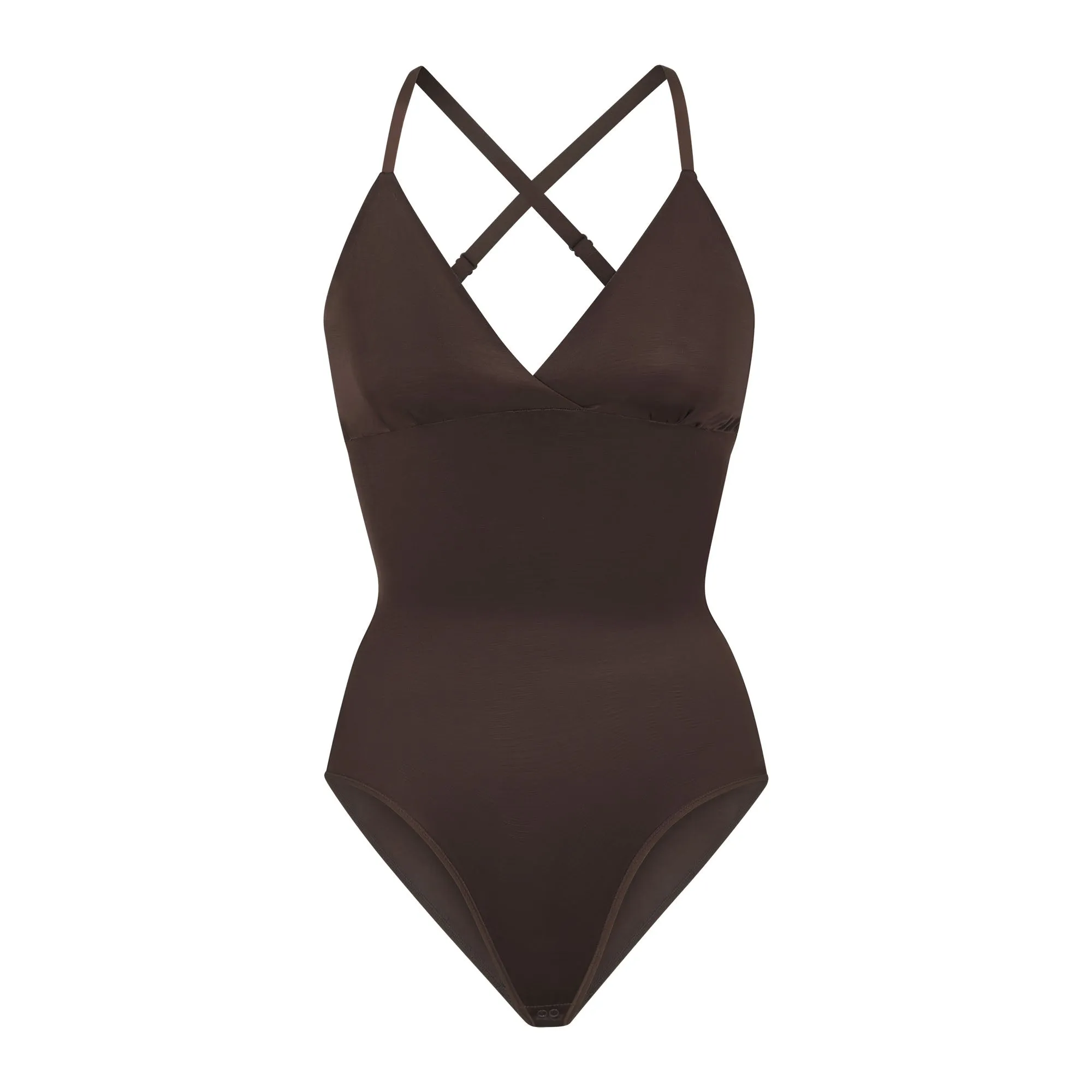 SIMPLY BARE BODYSUIT BRIEF W/ SNAPS | ESPRESSO sold by SKIMS