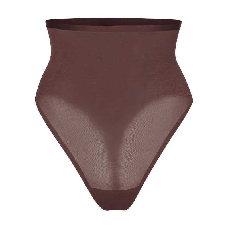 SHEER SCULPT HIGH-WAISTED THONG | COCOA sold by SKIMS