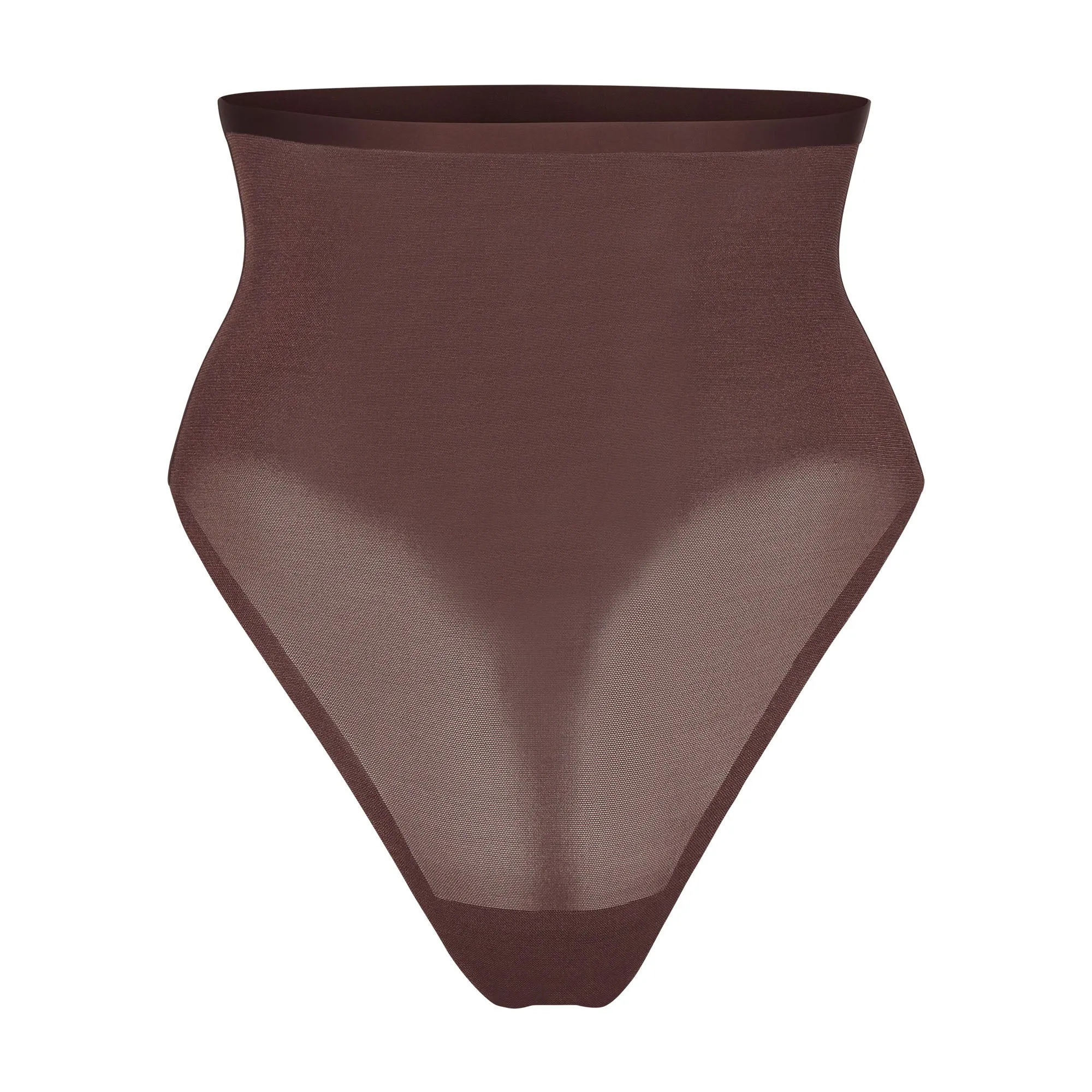 SHEER SCULPT HIGH-WAISTED THONG | COCOA sold by SKIMS
