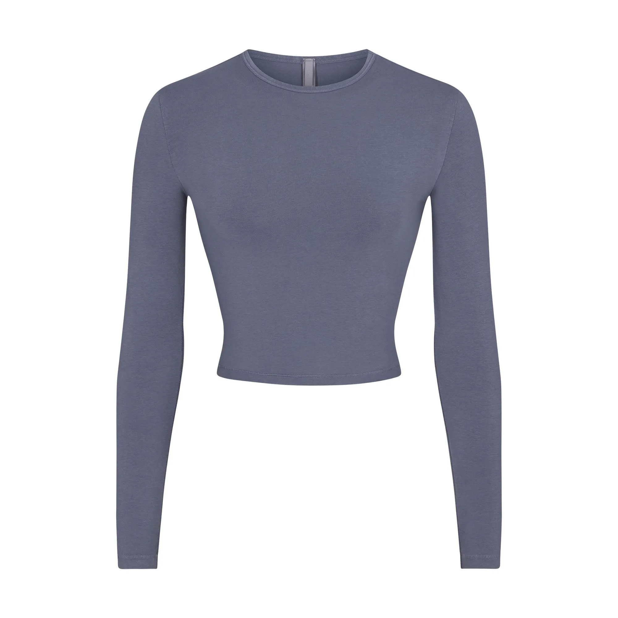 NEW VINTAGE CROPPED LONG SLEEVE T-SHIRT | STEEL BLUE sold by SKIMS
