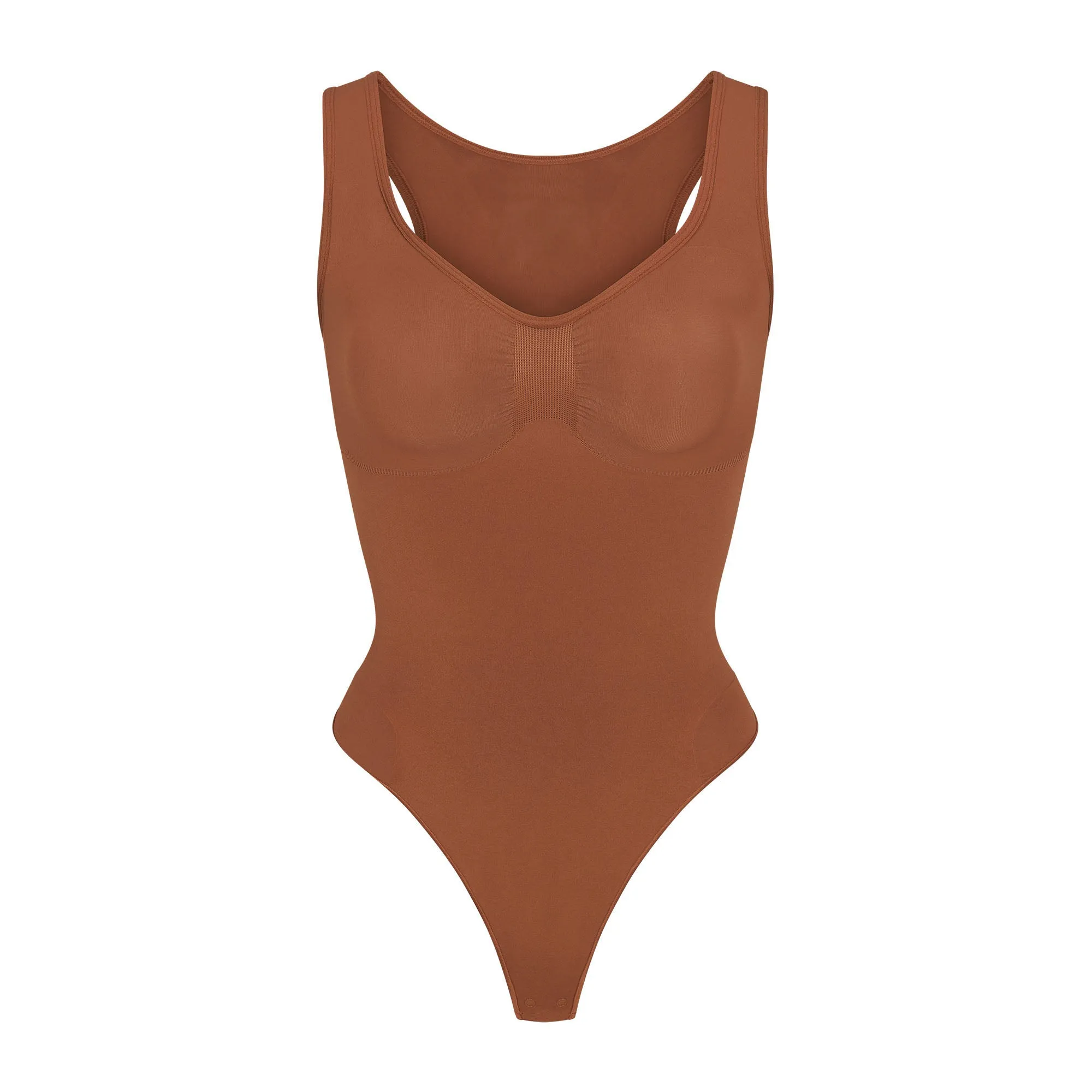 SEAMLESS SCULPT SCOOP NECK THONG BODYSUIT | BRONZE sold by SKIMS