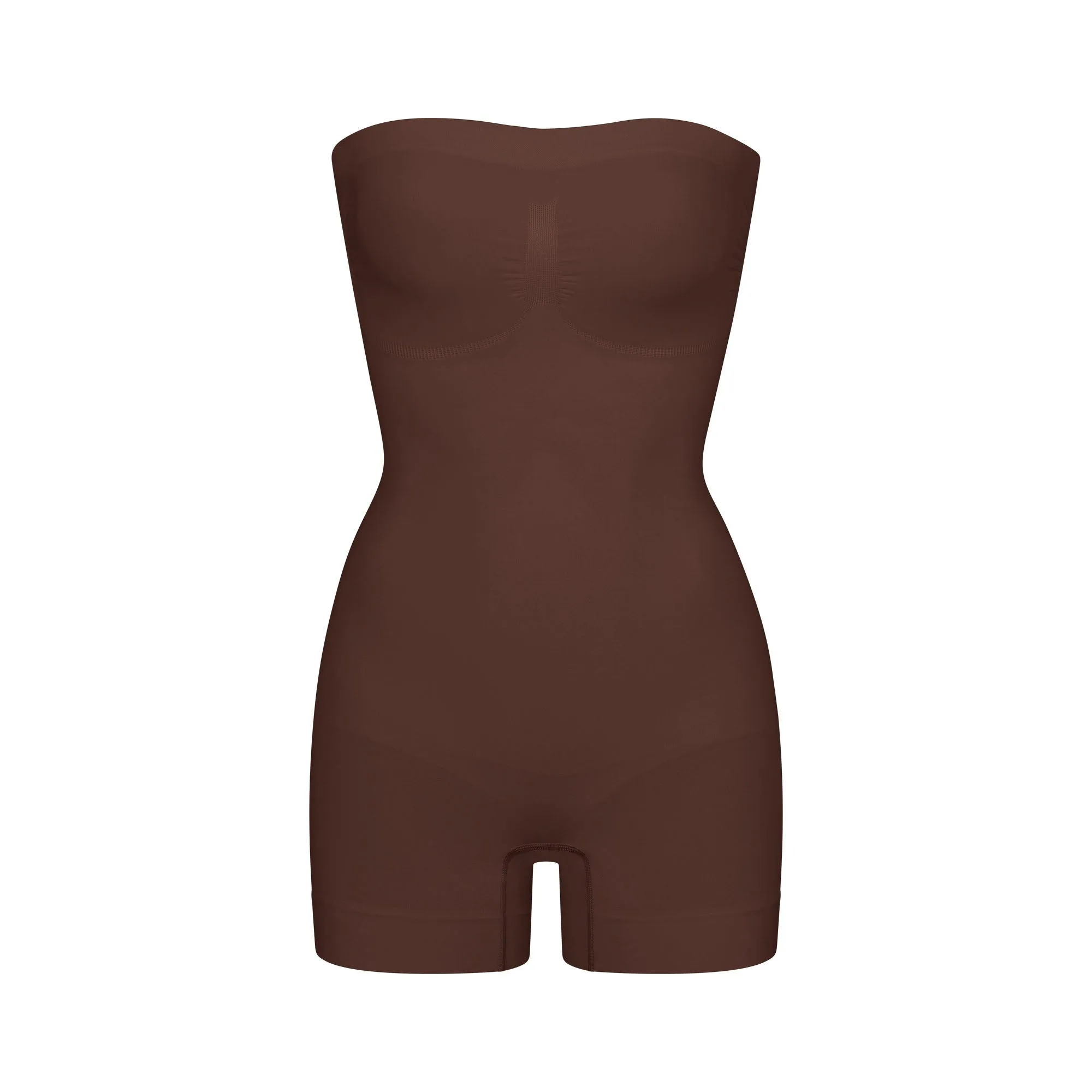 SEAMLESS SCULPT STRAPLESS SHORTIE BODYSUIT | COCOA sold by SKIMS