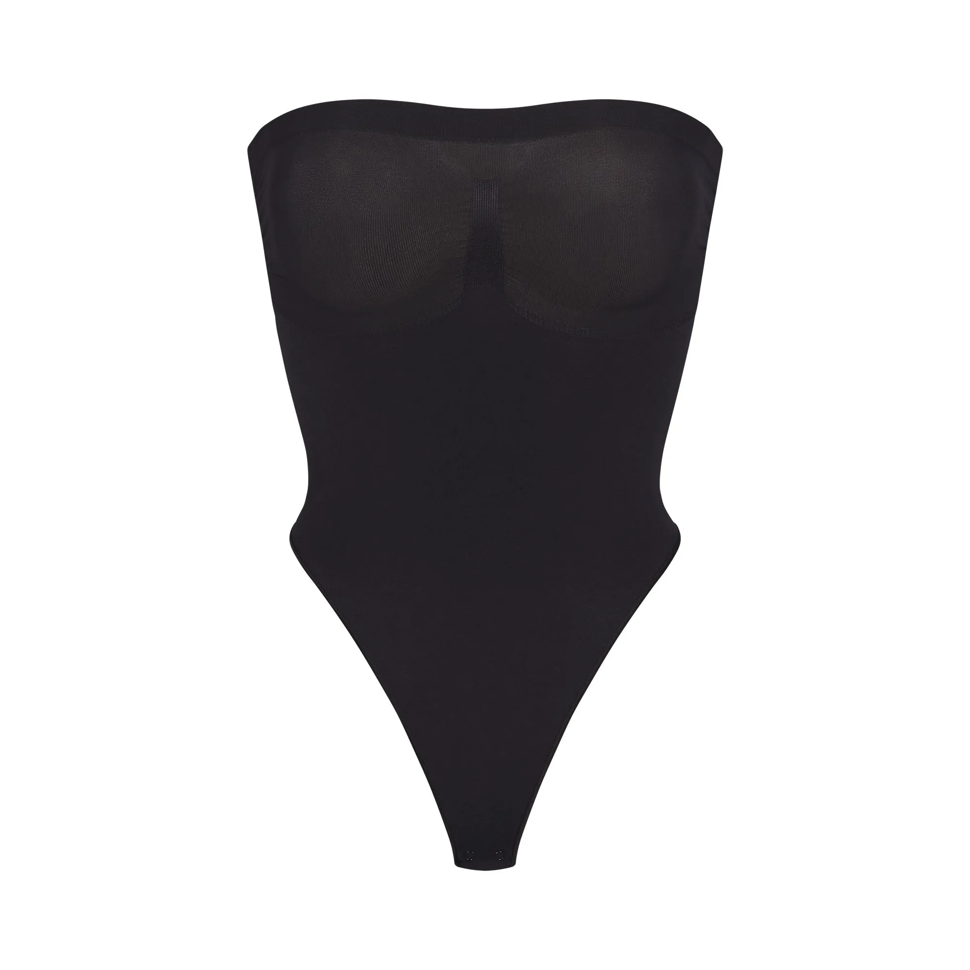 SEAMLESS SCULPT STRAPLESS THONG BODYSUIT | ONYX sold by SKIMS