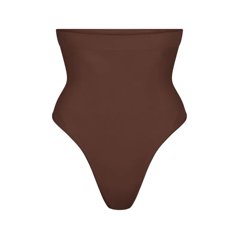 SEAMLESS SCULPT HIGH-WAISTED THONG | COCOA sold by SKIMS