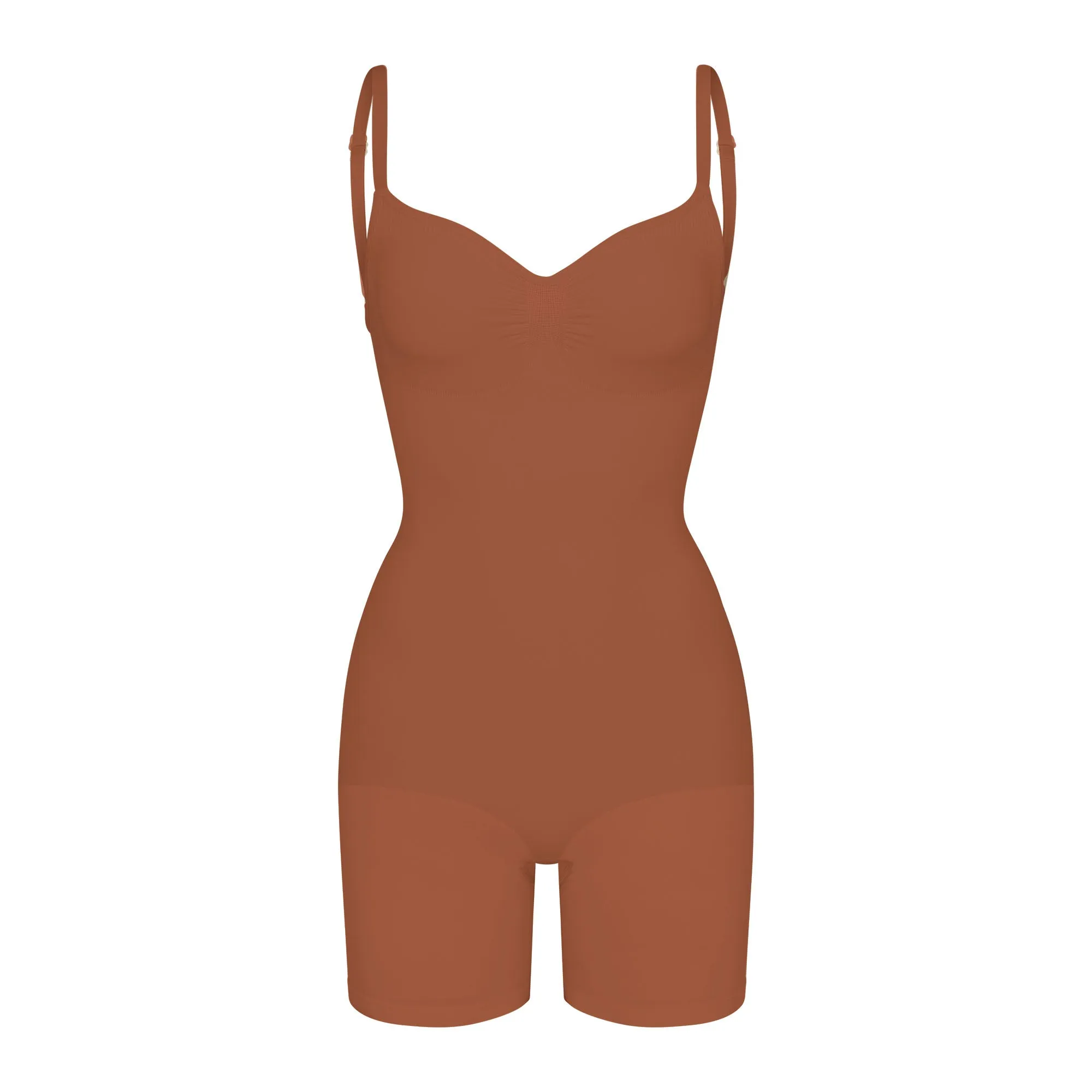 SEAMLESS SCULPT LOW BACK MID THIGH BODYSUIT | BRONZE sold by SKIMS