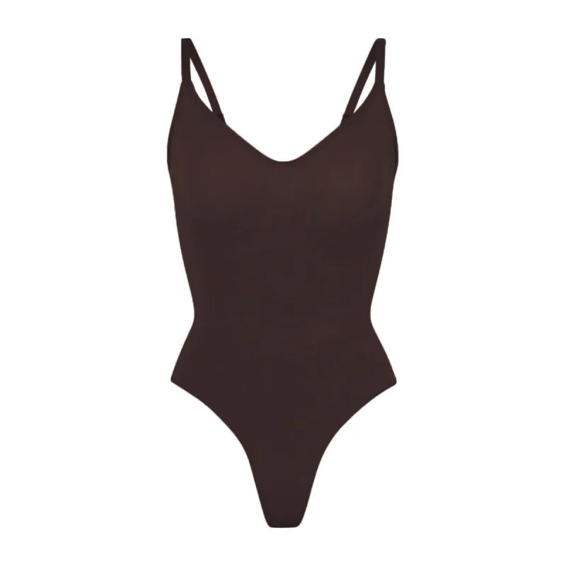 SEAMLESS SCULPT THONG BODYSUIT | ESPRESSO sold by SKIMS