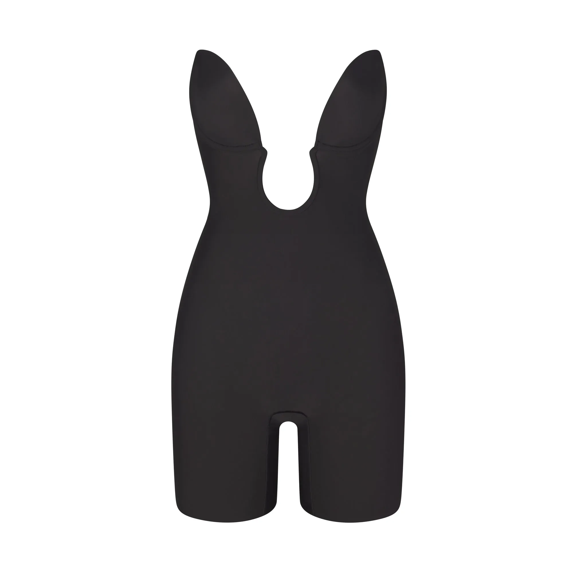 DEEP PLUNGE SHAPEWEAR MID THIGH BODYSUIT | ONYX sold by SKIMS