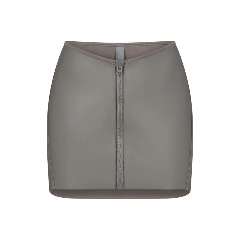 RUBBERIZED SCUBA SWIM MINI SKIRT | GREY CHALK sold by SKIMS