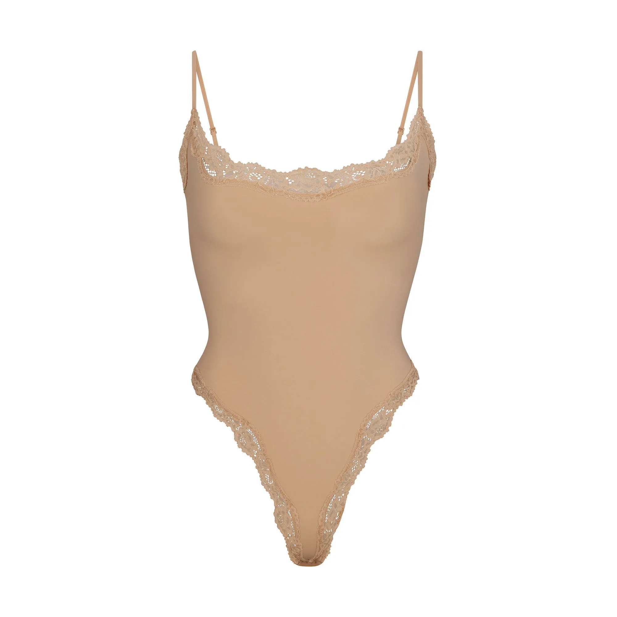 FITS EVERYBODY CORDED LACE CAMI BODYSUIT | CLAY sold by SKIMS