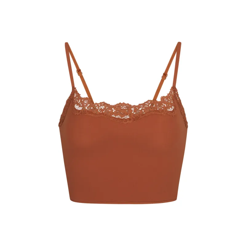 FITS EVERYBODY CORDED LACE CROPPED CAMI | BRONZE sold by SKIMS