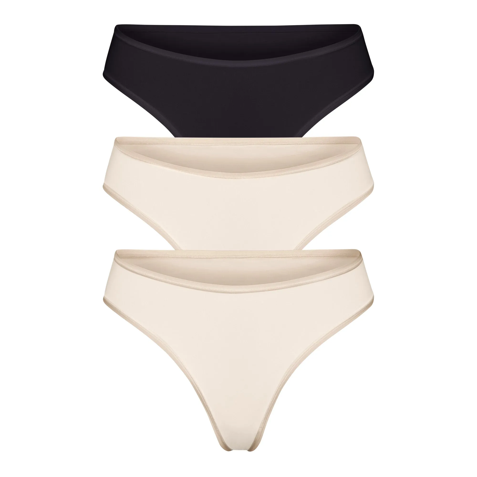 FITS EVERYBODY THONG MULTI 3-PACK | SAND MULTI sold by SKIMS