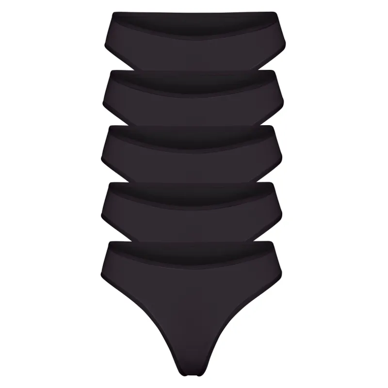 FITS EVERYBODY THONG 5-PACK | ONYX sold by SKIMS