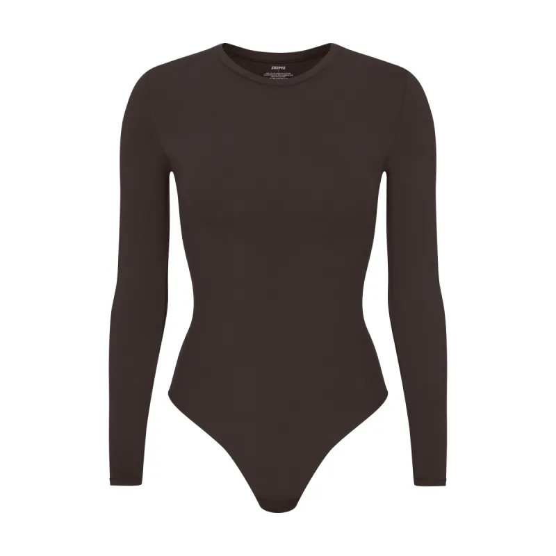 FITS EVERYBODY LONG SLEEVE CREW NECK BODYSUIT | ESPRESSO sold by SKIMS