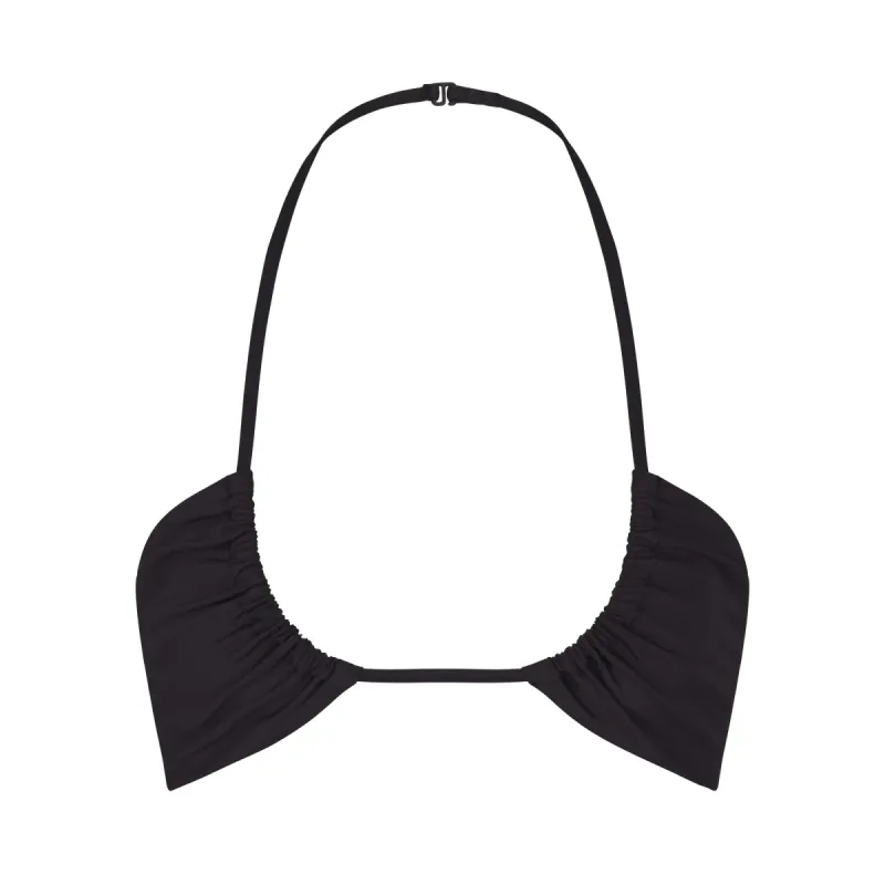 SIGNATURE SWIM HALTER BIKINI TOP | ONYX sold by SKIMS