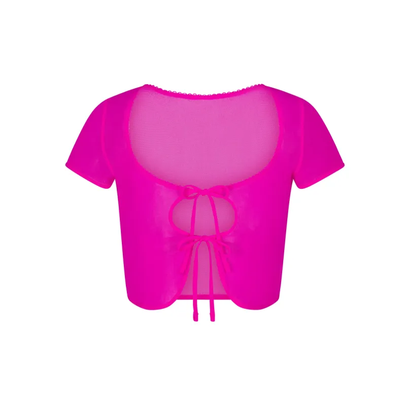 SUMMER MESH SUPER CROPPED TOP | FUCHSIA sold by SKIMS