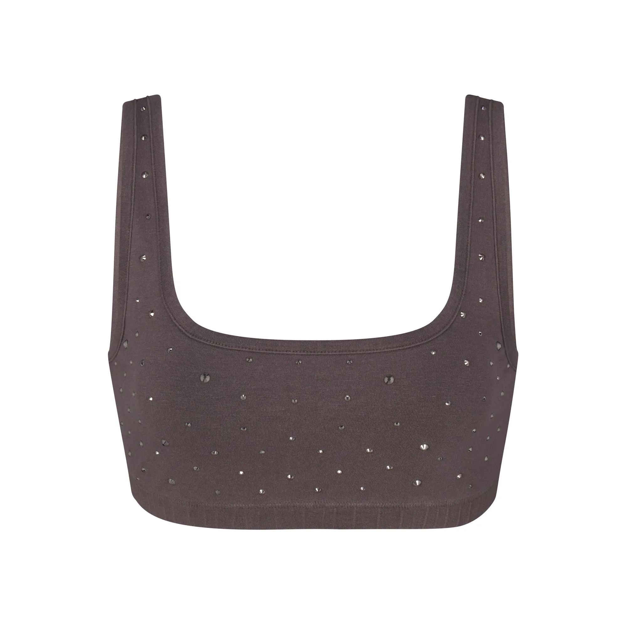 OUTDOOR RHINESTONE WIDE NECK BRALETTE | GREY CHALK sold by SKIMS