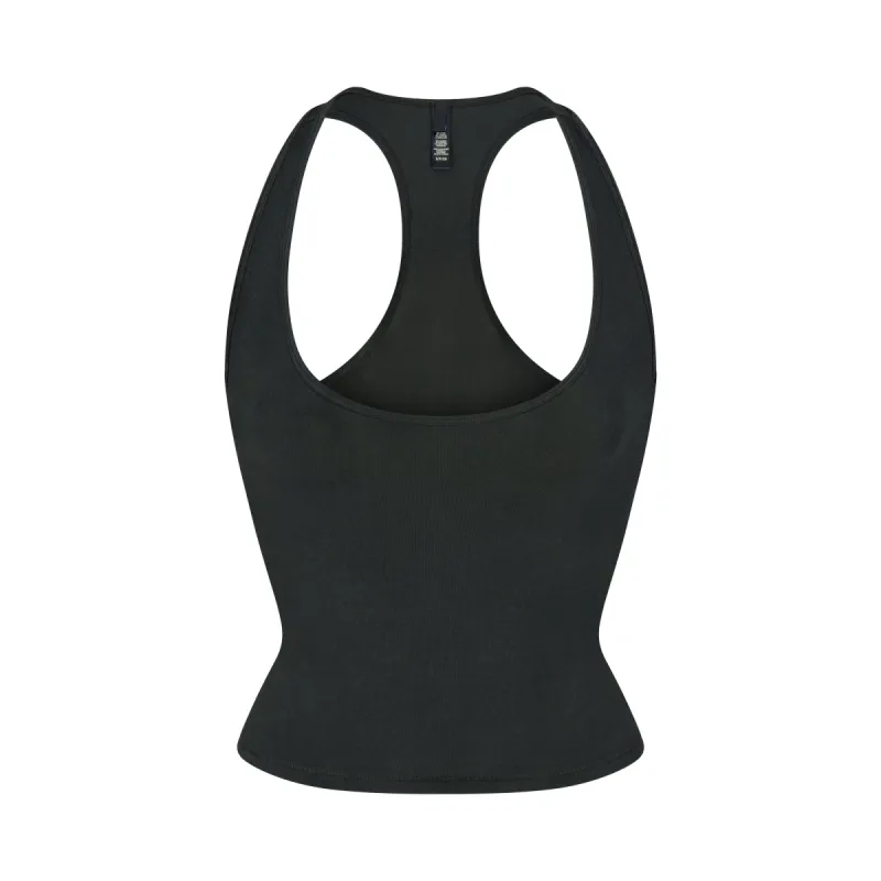 NEW VINTAGE RACER CROPPED TANK | WASHED ONYX sold by SKIMS