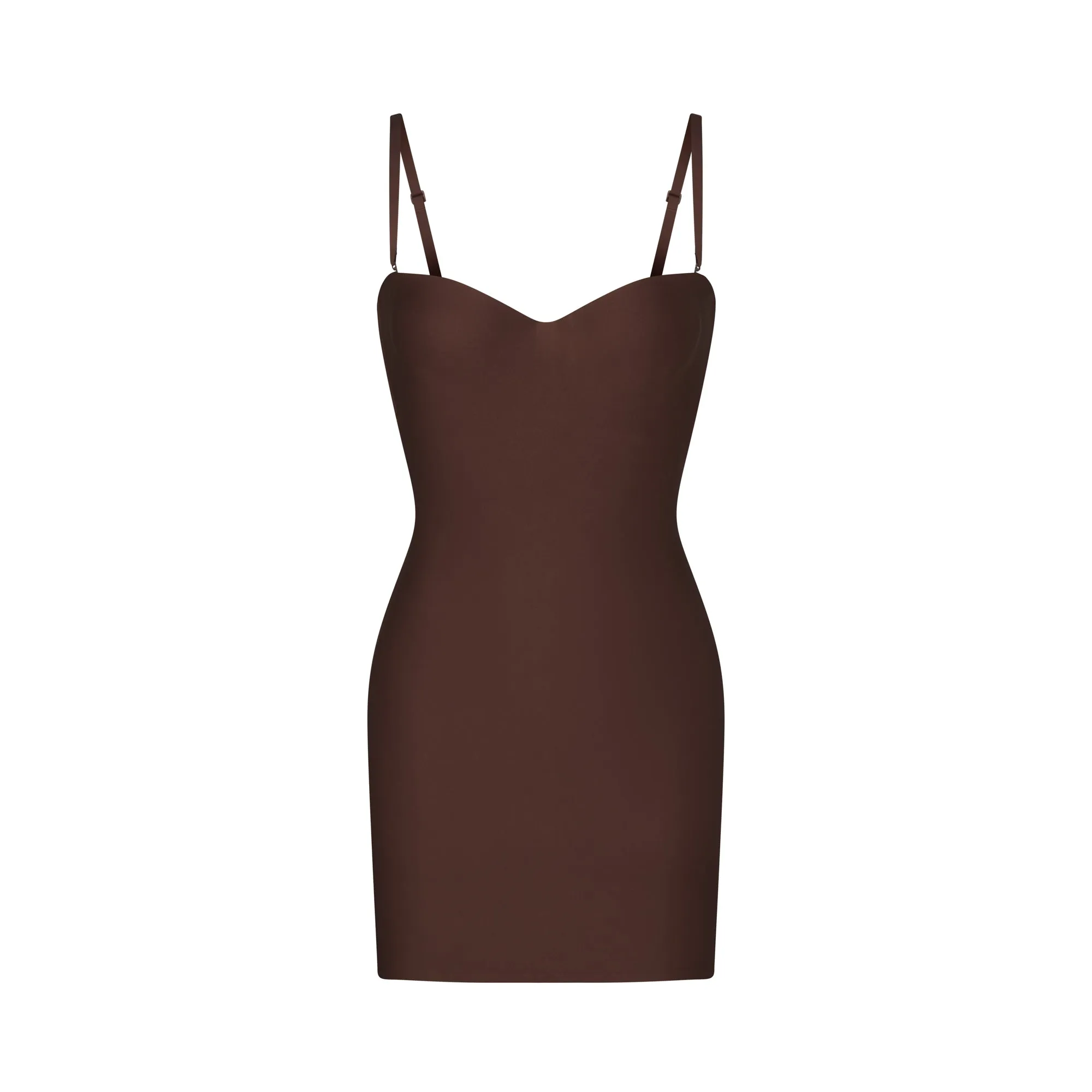 SKIMS BODY UNDERWIRE SLIP DRESS | COCOA | Parallel