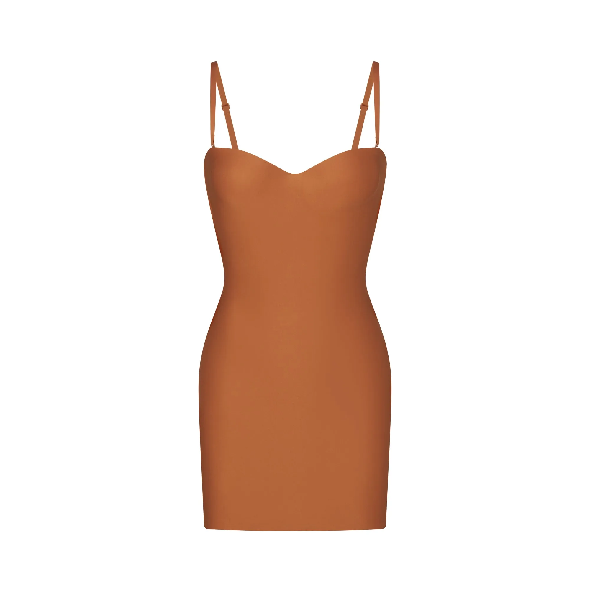 SKIMS BODY UNDERWIRE SLIP DRESS | BRONZE | Parallel