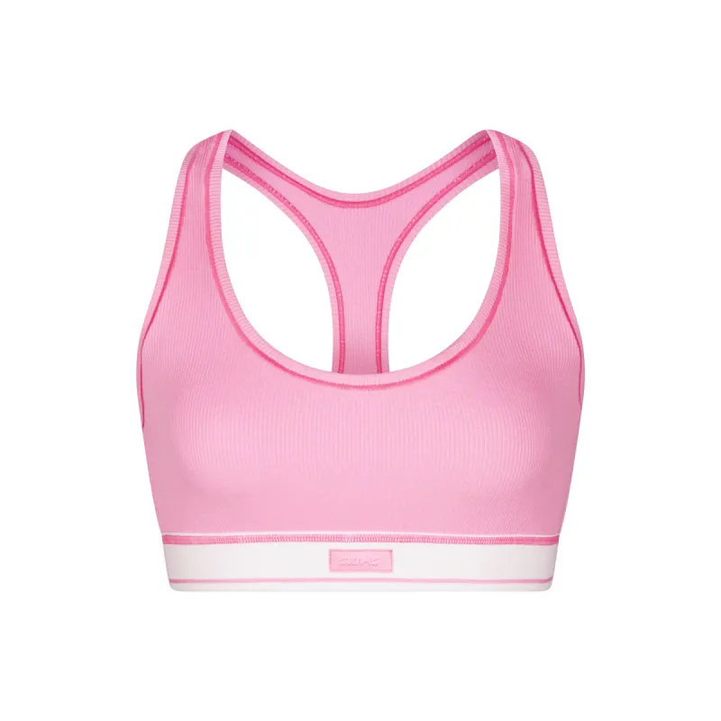 COTTON RIB RACERBACK BRALETTE | BUBBLE GUM MULTI sold by SKIMS