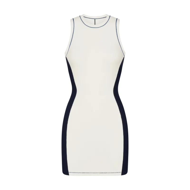 COTTON RIB TANK DRESS | MARBLE MULTI sold by SKIMS