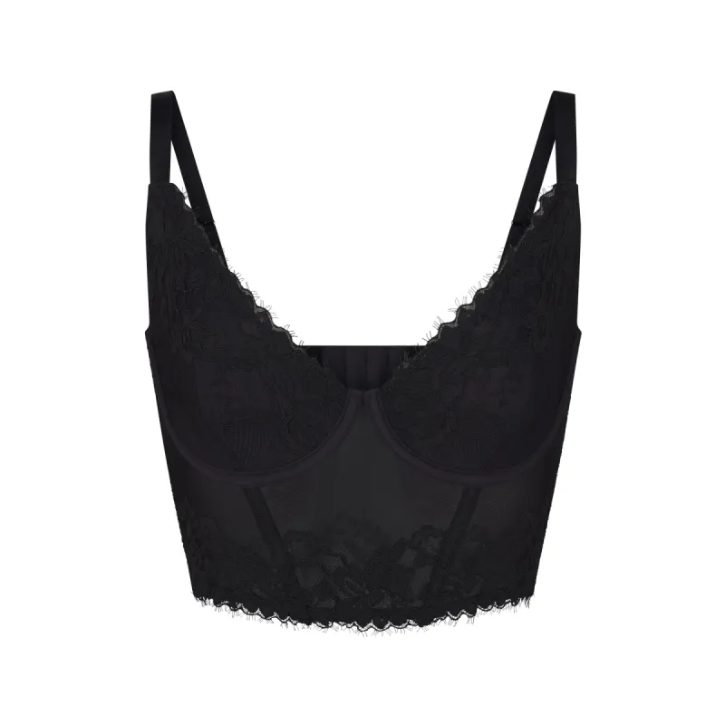 SKIMS LACE LINED DEMI CORSET | ONYX sold by SKIMS