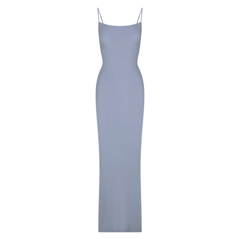 SOFT LOUNGE LONG SLIP DRESS | SLATE sold by SKIMS