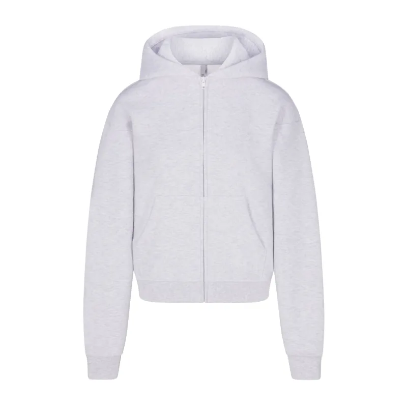 COTTON FLEECE CLASSIC ZIP UP HOODIE | LIGHT HEATHER GREY sold by SKIMS