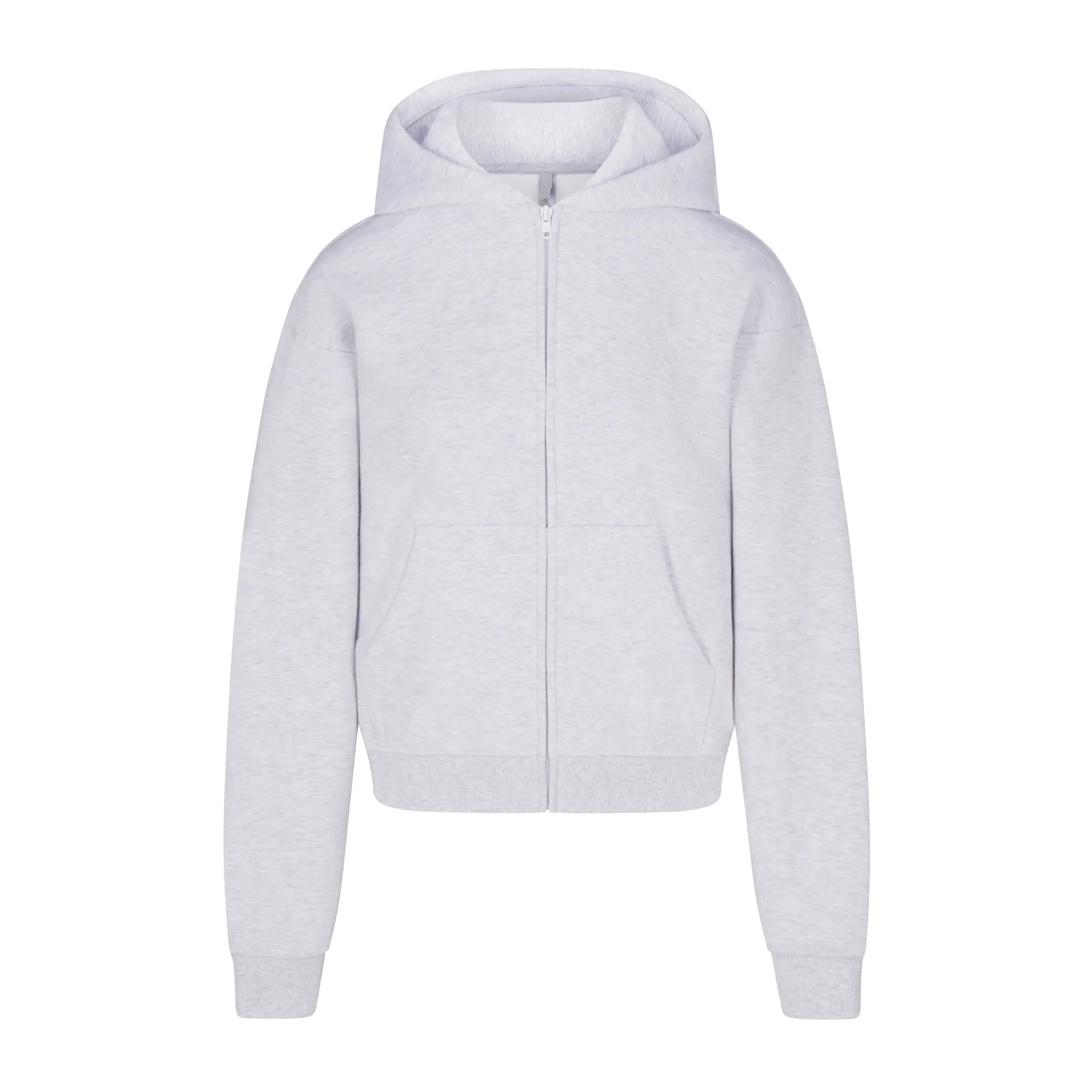 COTTON FLEECE CLASSIC ZIP UP HOODIE | LIGHT HEATHER GREY sold by SKIMS