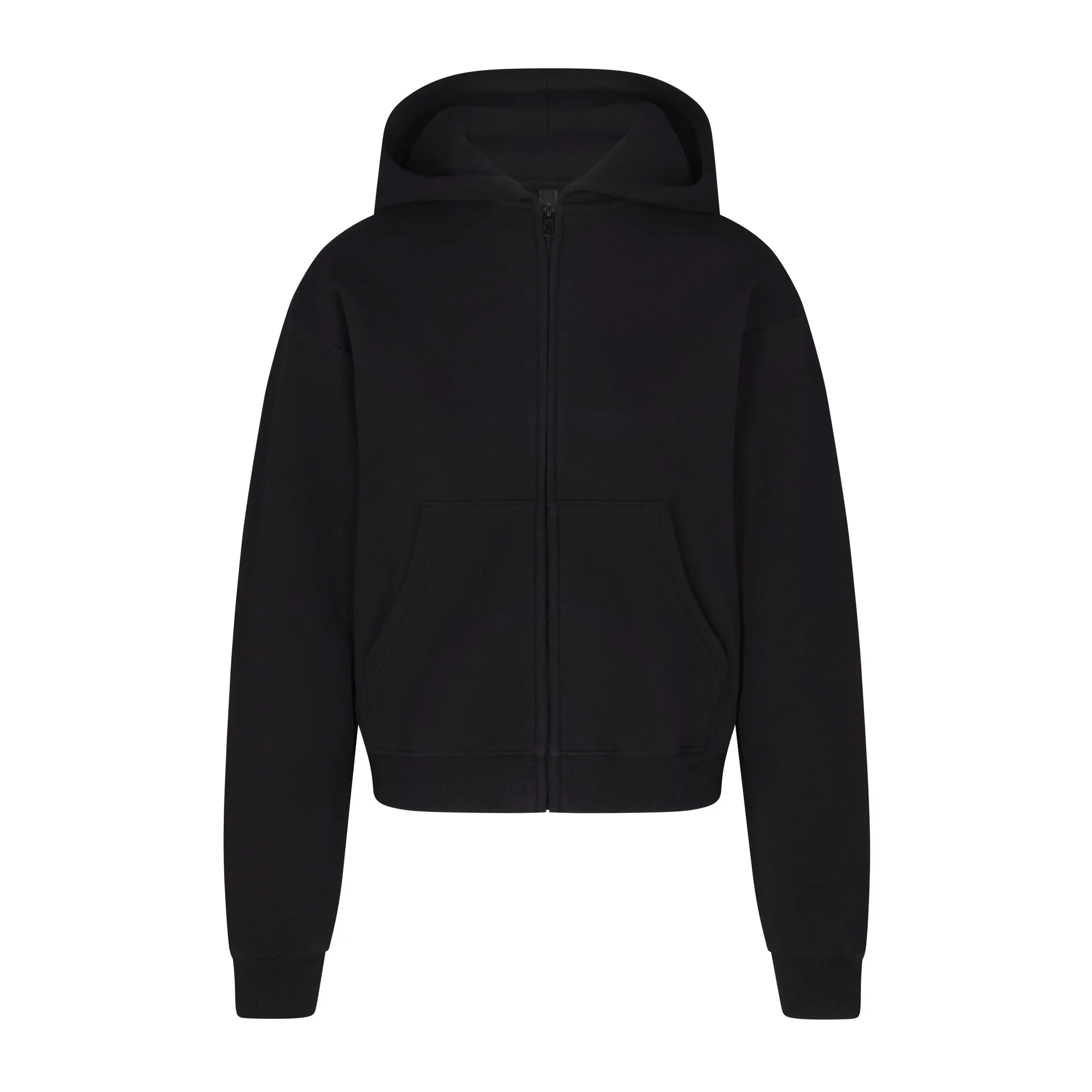 COTTON FLEECE CLASSIC ZIP UP HOODIE | ONYX sold by SKIMS