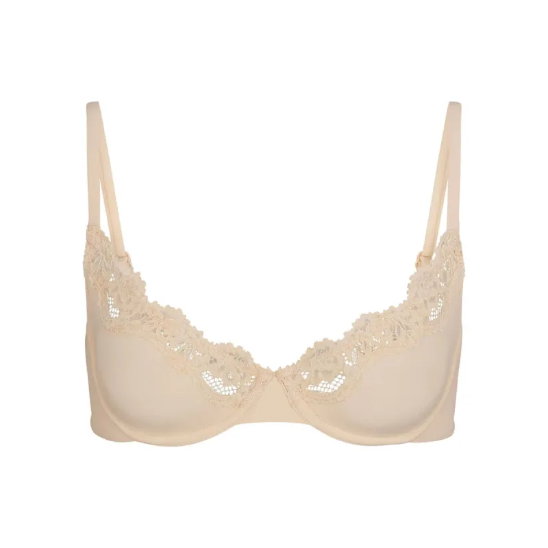 FITS EVERYBODY LACE UNLINED SCOOP BRA | SAND sold by SKIMS