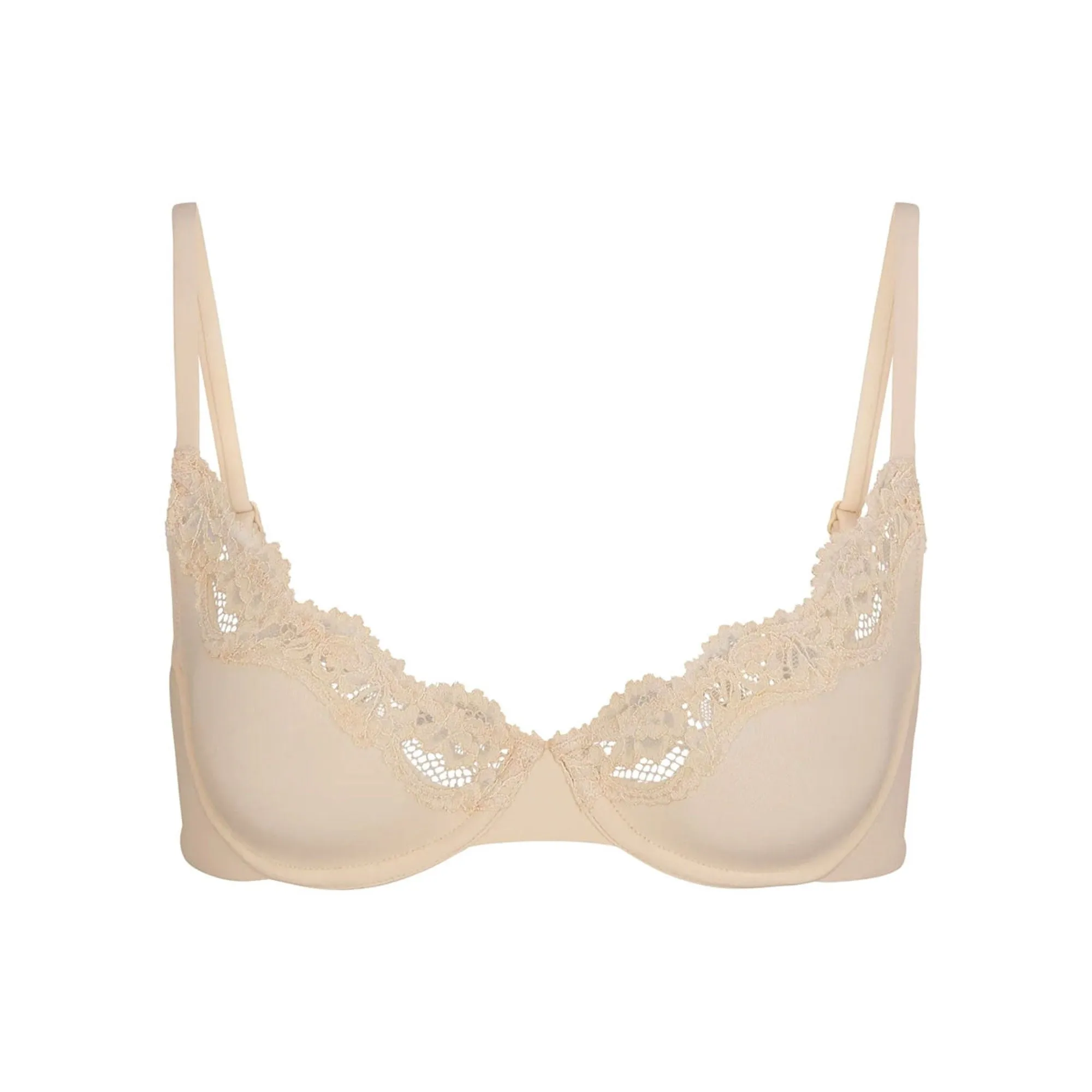 FITS EVERYBODY LACE UNLINED SCOOP BRA | SAND sold by SKIMS