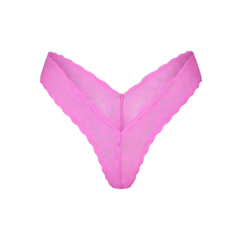 LOGO MESH LACE MICRO DIPPED THONG | LOTUS sold by SKIMS