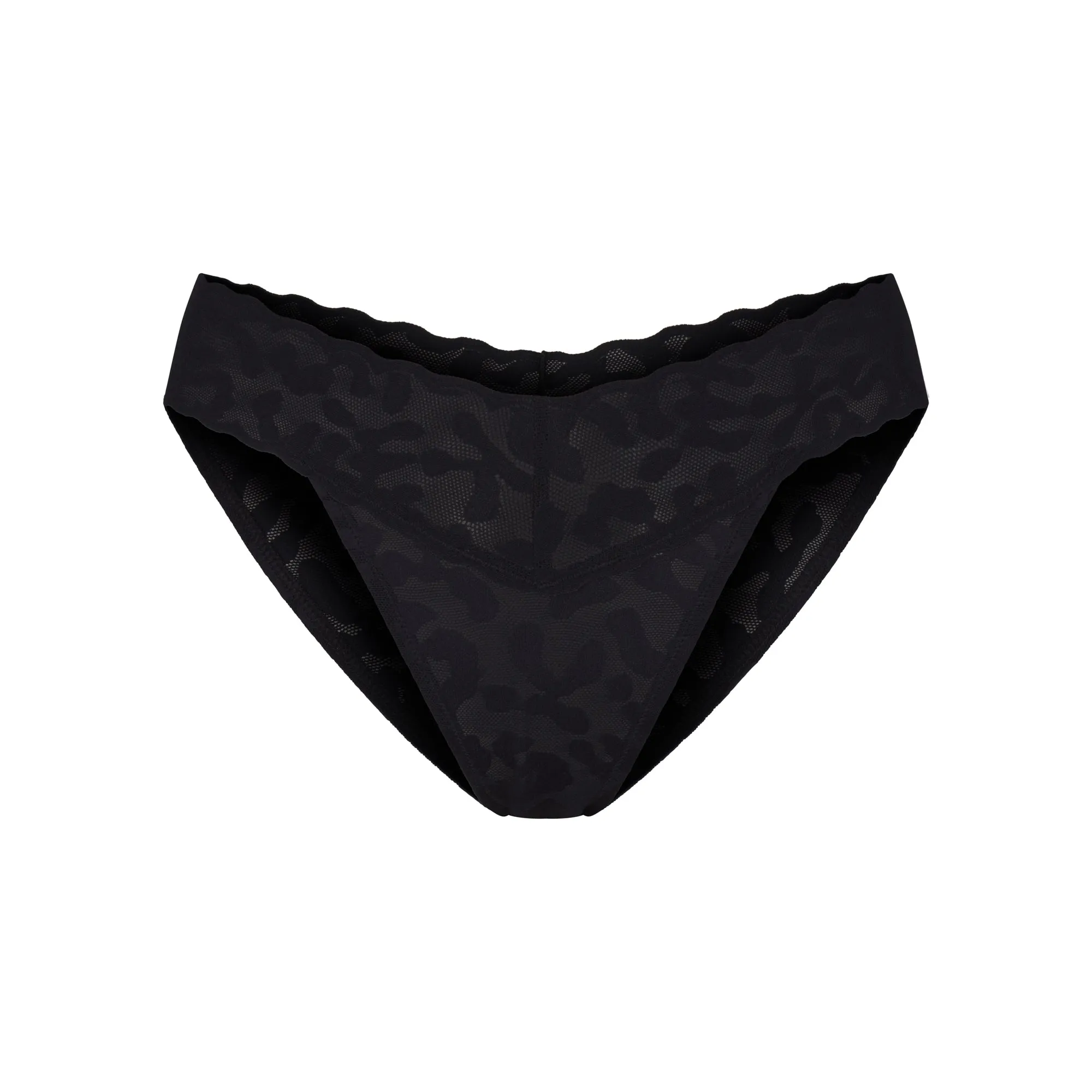 LOGO MESH LACE CHEEKY BIKINI | ONYX sold by SKIMS