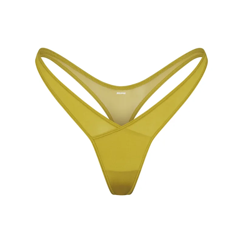 JELLY SHEER HIGH CUT THONG | CHARTREUSE sold by SKIMS