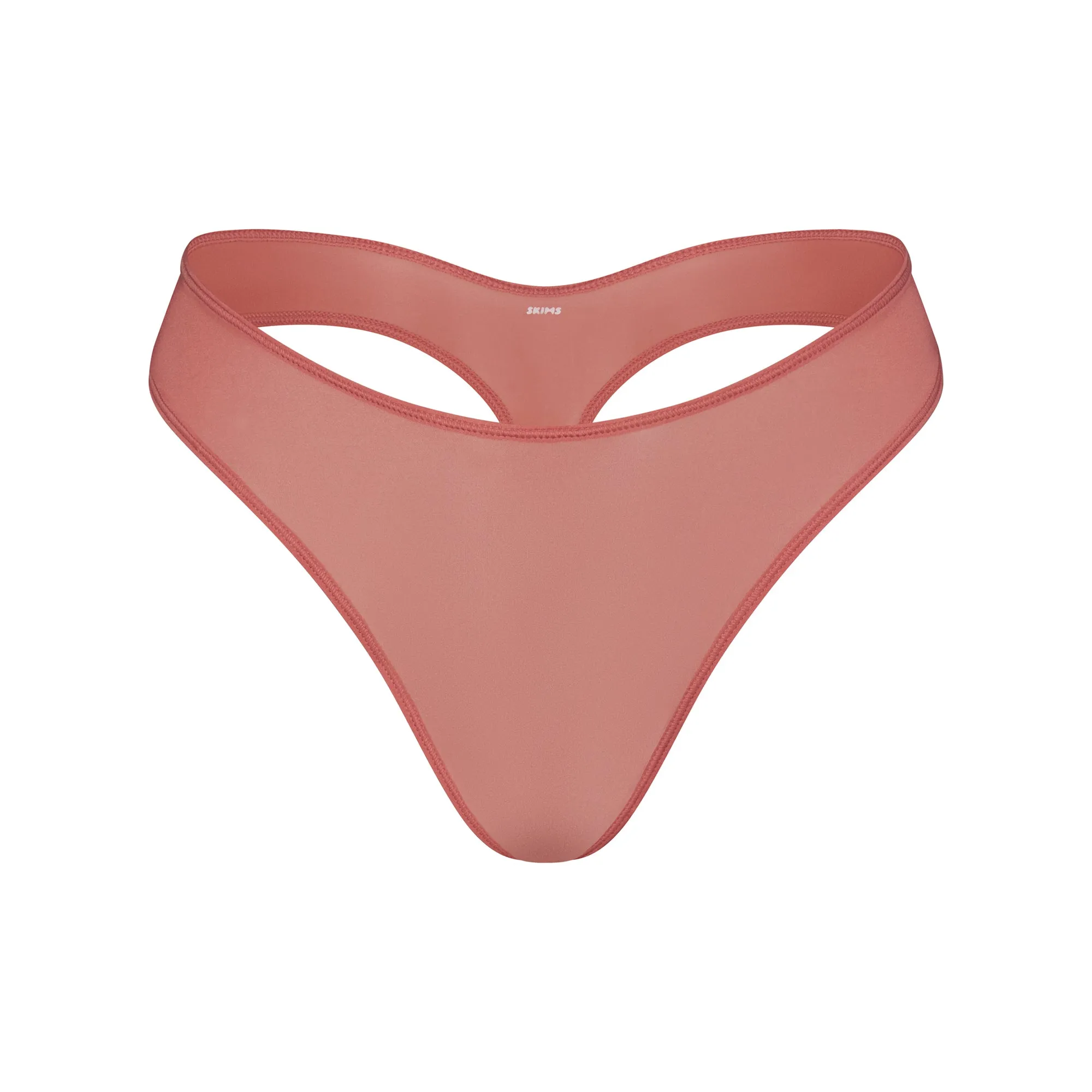 JELLY SHEER DIPPED THONG | TERRACOTTA sold by SKIMS