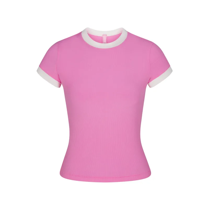 SOFT LOUNGE RINGER T-SHIRT | BLUSH sold by SKIMS