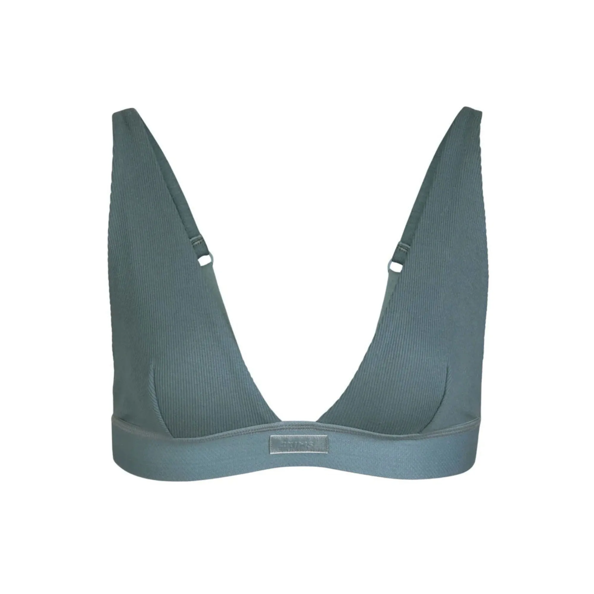 COTTON RIB PLUNGE BRALETTE | KYANITE sold by SKIMS