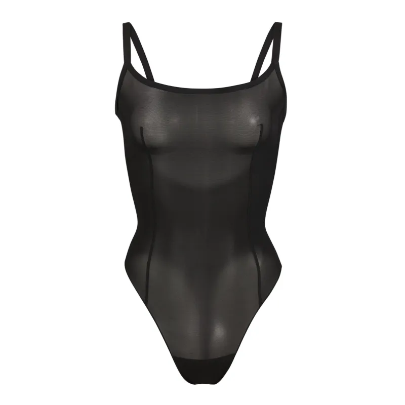 SHEER SCULPT THONG BODYSUIT | ONYX sold by SKIMS