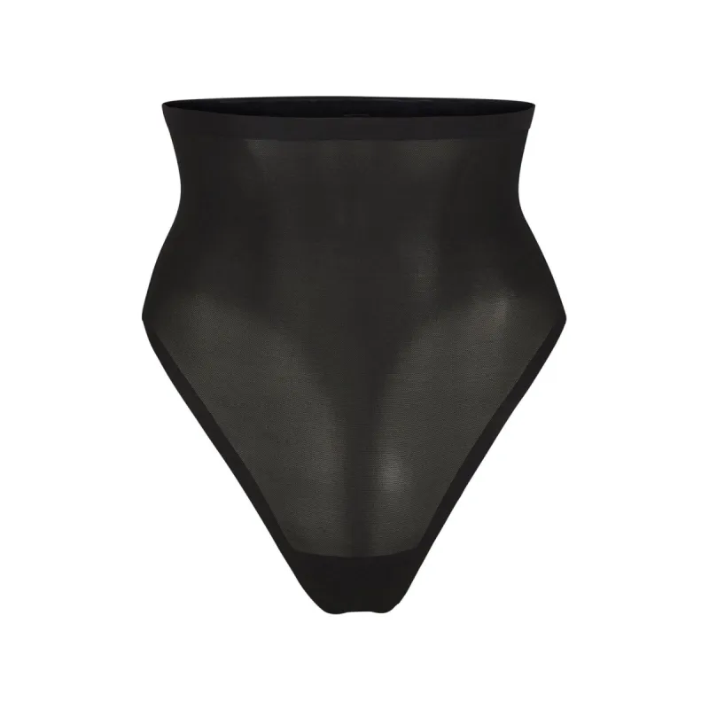 SHEER SCULPT HIGH-WAISTED THONG | ONYX sold by SKIMS