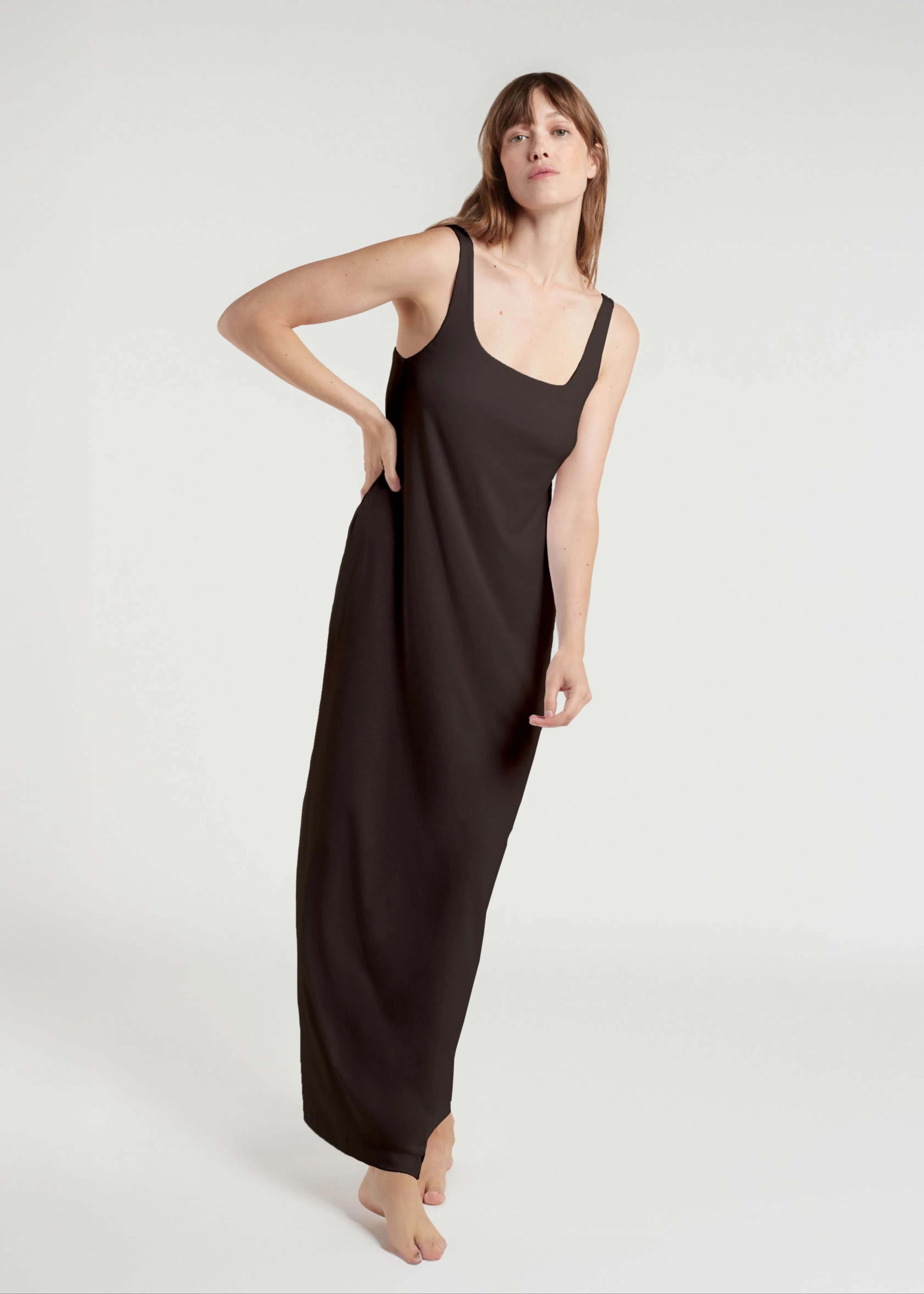 Long Char Chemise sold by Skin
